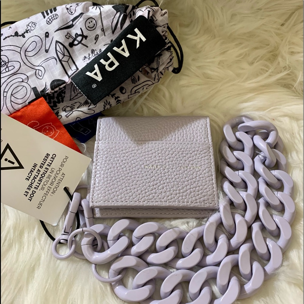 KARA Lilac Biker Chain Wallet
